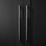 Slimline Square Brass Cupboard Bar Handle - Silver - Hole Centre 160mm - SE Home