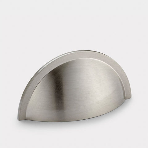 Cup Brass Cupboard Door Pull Handle - Silver - SE Home