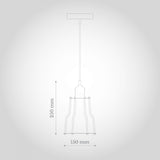 Denman Cone Industrial Black Cage Pendant Light - SE Home