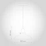 Romilly Dome Etched Glass French Style Bedroom Pendant Light - SE Home