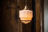 The Dean Art Deco Aged Lacquered Brass Kitchen Island Pendant Light - SE Home