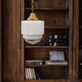 The Dean Art Deco Polished Brass Kitchen Island Pendant Light - SE Home