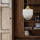 The Dean Art Deco Polished Brass Kitchen Island Pendant Light - SE Home