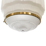 The Dean Art Deco Polished Brass Kitchen Island Pendant Light - SE Home