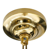 The Dean Art Deco Polished Brass Kitchen Island Pendant Light - SE Home