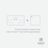 Click Smart+ Home WIFI 13A 2 Gang Switched Plug Socket - SE Home