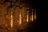LED Vintage Bulbs LARGE 6W E27 ES Vintage Edison PS160 LED Light Bulb 1800K Spiral Filament High CRI Dimmable
