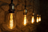 4w B22 Vintage Edison ST64 LED Light Bulb 1800K Spiral Filament Teardrop Dimmable - SE Home