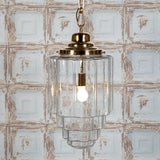 Glasshouse Brass Clear Glass Hallway Pendant Light - SE Home
