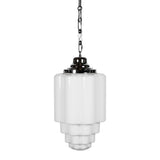 Glasshouse Nickel Art Deco Hallway Pendant Light - SE Home