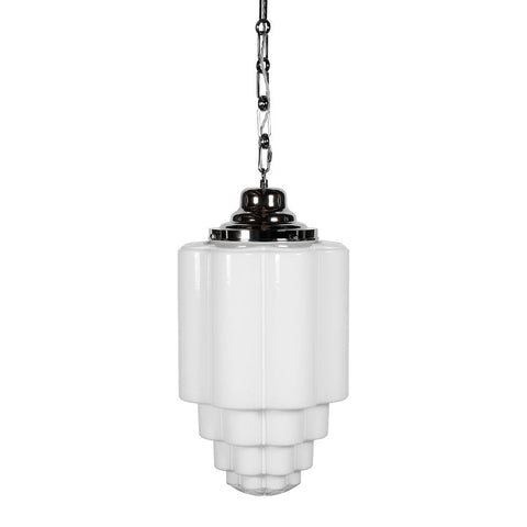 Pendant Lights Glasshouse Nickel Opal Art Deco Hallway Pendant Light