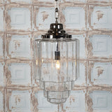 Glasshouse Nickel Clear Hallway Pendant Light - SE Home