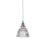 D'Arblay Nickel Scalloped Prismatic Glass Dome French Style Stairwell Pendant Light - SE Home