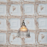 D'Arblay Nickel Scalloped Prismatic Glass Dome French Style Stairwell Pendant Light - SE Home