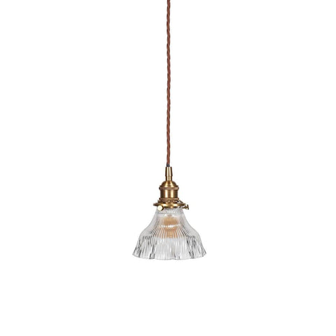 Pendant Lights D'Arblay Brass Fluted Bell Pendant Light