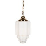 Glasshouse Polished Brass Art Deco Pendant Light - SE Home