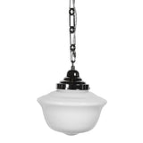 Frith Nickel Opaque Schoolhouse Stairwell Pendant Light - SE Home