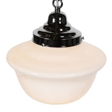 Frith Nickel Opaque Schoolhouse Stairwell Pendant Light - SE Home