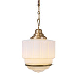 The Dean Art Deco Polished Brass Kitchen Island Pendant Light - SE Home