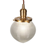 The Hollen Acorn Lacquered Antique Brass Prismatic Glass Style Pendant Light - SE Home