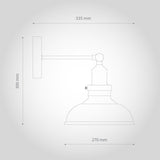 Romilly Clear Glass Step Edison Wall Light - SE Home