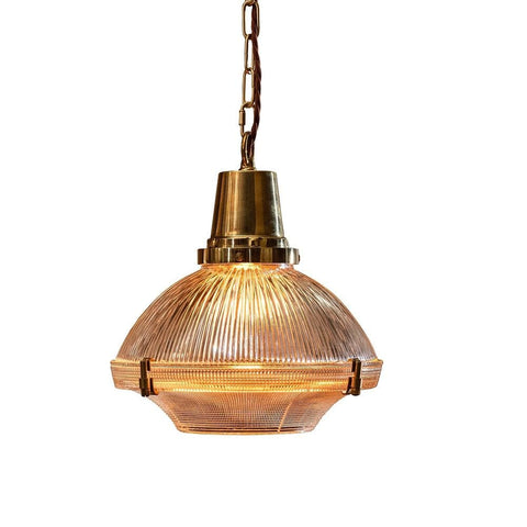 Hollen Polished Brass Brimmed Dome Breakfast Bar Pendant Light - SE Home