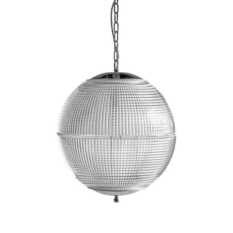 Pendant Lights Hollen Globe Nickel Glass Large Pendant Light