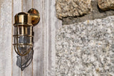 Kemp IP66 Rated Polished Brass Wall Light - The Outdoor & Bathroom Collection - SE Home