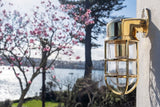 Kemp IP66 Rated Polished Brass Wall Light - The Outdoor & Bathroom Collection - SE Home