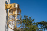 Kemp IP66 Rated Polished Brass Wall Light - The Outdoor & Bathroom Collection - SE Home