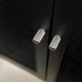 Knurled Cylinder Brass Cupboard Door Pull Handle - Silver - SE Home