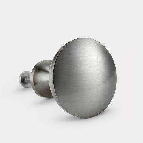 Dome Brass Cupboard Door Knob Handle - Silver - SE Home