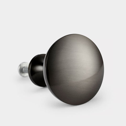 Dome Brass Cupboard Door Knob Handle - Gunmetal Grey - SE Home