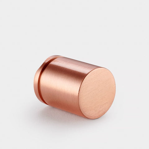 Curved Cylinder Brass Cupboard Door Pull Handle - Copper - SE Home