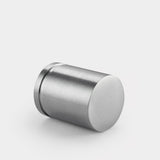 Curved Cylinder Brass Cupboard Door Pull Handle - Silver - SE Home