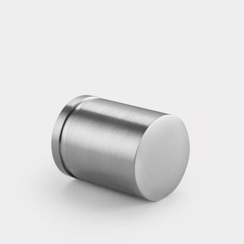 Curved Cylinder Brass Cupboard Door Pull Handle - Silver - SE Home