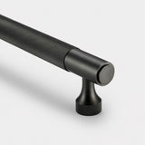 Knurled Brass Cupboard Bar Handle - Gunmetal Grey - Hole Centre 320mm - SE Home