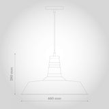 Large Argyll Industrial Pendant Light Matt Black - SE Home