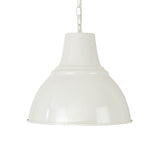 Compton Clay White Industrial Bell Pendant Light - SE Home