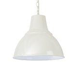 Compton Clay White Industrial Bell Pendant Light - SE Home