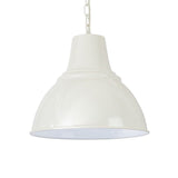 Pendant Lights Compton Clay White Industrial Bell Pendant Light
