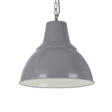 Compton French Grey Industrial Bell Pendant Light - SE Home