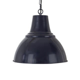 Compton Squid Ink Navy Blue Industrial Bell Pendant Ligh - SE Home