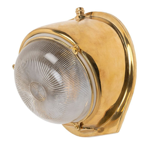 Industrial & Nautical Wall Lights Kingly Polished Brass IP66 Rated Wall Light - The Outdoor & Bathroom Collection