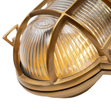 Flaxman Lacquered Brass IP66 Bulkhead Outdoor & Bathroom Wall Light - SE Home