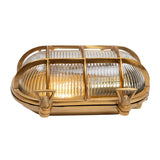 Flaxman Lacquered Brass IP66 Bulkhead Outdoor & Bathroom Wall Light - SE Home