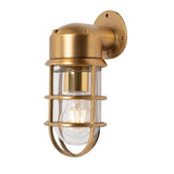 Kemp Lacquered Brass IP66 Rated Outdoor & Bathroom Nautical Wall Light - SE Home