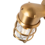 Kemp Lacquered Brass IP66 Rated Outdoor & Bathroom Nautical Wall Light - SE Home