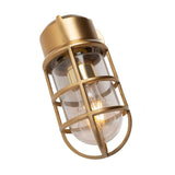 Kemp Lacquered Brass IP66 Rated Outdoor & Bathroom Nautical Wall Light - SE Home