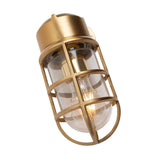 Industrial & Nautical Wall Lights Kemp Lacquered Brass IP66 Rated Outdoor & Bathroom Nautical Wall Light